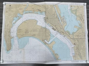Vintage San Diego Bay Charts Map