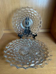 Group Of Three Fostoria American Serving Plates