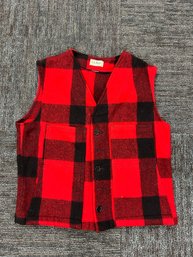 L.L.bean Buffalo Check Wool Vest