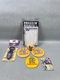 Lot Of Washington Huskies Memorabilia