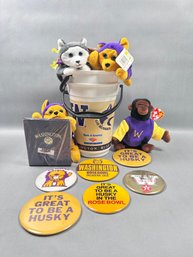 Hugh Lot Of Washington Huskies Memorabilia