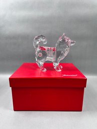 Baccarat Washington Husky Dog Figurine With Box