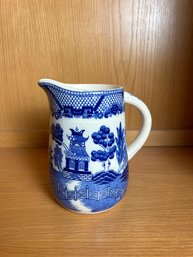 Vintage Blue Willow Pitcher ~ Japan
