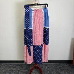 Patchwork Long Skirt