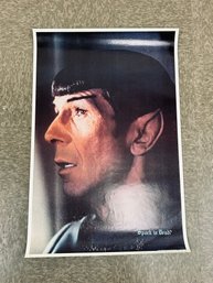 Vintage 1982 Star Trek 'Spock Is Dead?' Promotional Poster