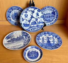 Grouping Of 6 East Coast Souvenier Plates