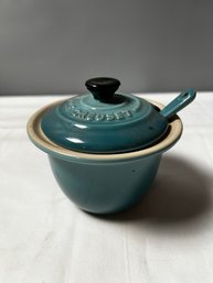 Le Creuset Caribbean Condiment Pot W/spoon