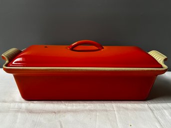 Le Creuset  Rectangle Enamel Cast Iron Pan With Lid