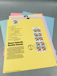 1990 USPS Commemorative Stamp Souvenir Page Collection Lot
