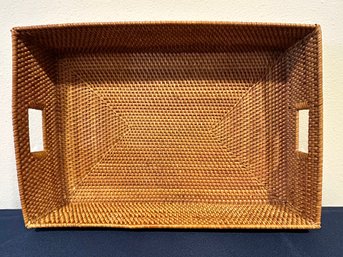 Woven Rattan Rectangular Basket