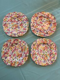 James Kent LTD 'Du Berry'  Vintage Chintz Plates  Set Of 4