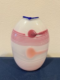 Hand Blown Art Glass Vase