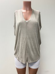 Vince Beige Knitted V-Neck Shirt - Sz S