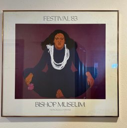 Bishop Museum Festival 1983 Poster Framed