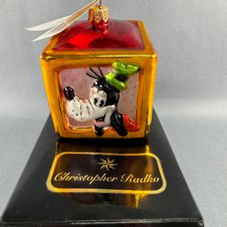 Christopher Radko- Goofy & Pluto Toy Block Ornament By