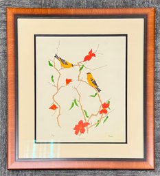 Framed Goldfinch Print - Artist Moran, 33/400