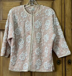 Sherman Chiu Designer Beaded Sweater Size 44
