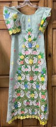 Vintage Sage Green Filipiniana Mestiza Dress