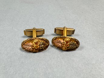 10k To 12k Yellow Gold Cufflinks