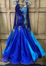 Royal Blue And Purple Dance Gown