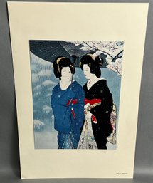 Artwork Appears To Be A Print Of 'Snow' (雪, Yuki)