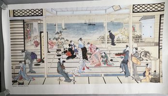 Reproduction Print Of Moonlight Revelry At Dozo Sagami (Shinagawa No Tsuki)