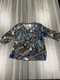 Polyester And Spandex Womens Top By Blair.