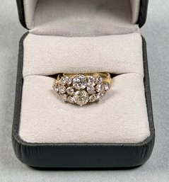 14k Yellow Gold And Diamond Ring Sz 6 4.77 MM