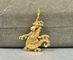 G&G Appleby 14k Gold Hula Dragon Pendant