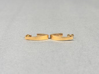 14k Gold V Earrings