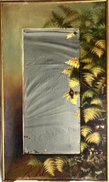 Vintage Safari Style Painted On Mirror Framed *local Pick Up Only*