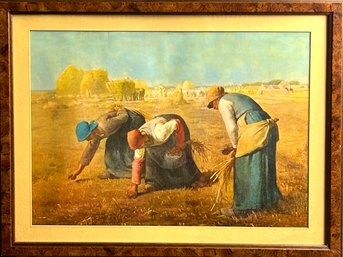 Jean Francois Millet The Gleaners Lithograph Framed *local Pick Up Only*
