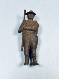 Vintage Cast Iron Still Bank Soldier