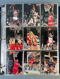 3 Ring Binder Full Of Various Make And Years Basketball Cards.