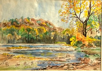 Signed Etta Fittler Watercolor Artwork Framed *local Pick Up Only*