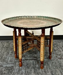 Vintage Copper Tray Table