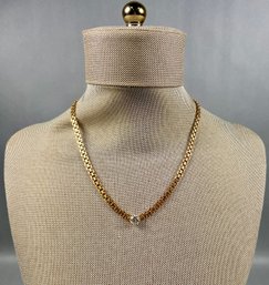 14K Yellow Gold & Diamond Necklace