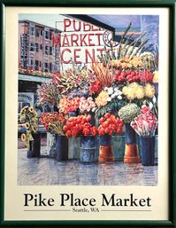 Pike Place Market Poster Framed *local Pick Up Only*