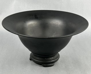 Tiffin Black Satin Bowl With Stand