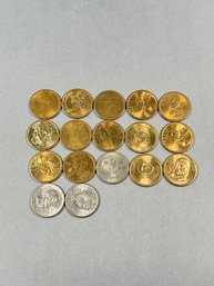 Lot Of 17 One Dollar Coins