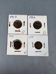4-1912 Lincoln Pennies