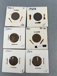 6-1920 Lincoln Pennies 2 S 1 D