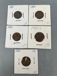 5-1921 Lincoln Pennies 3 S
