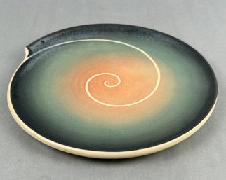 Signed Swirl Studio Pottery Plate