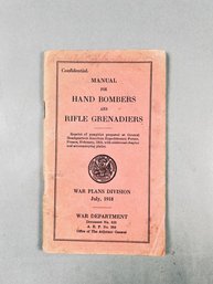 July 1918, War Plans Division - Manual For Hand Bombers And Rifle Grenadiers