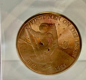 Marshall Islands First Man On The Moon Commemorative Coin 1969-1989
