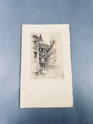 Vintage St. Paul's Cathedral Etching Print