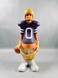 Vintage 1980 UW Huskies Potbellied Football Player Planter
