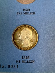 11 Quarters In Washington Quarters Minted From 1946 To 1959 Folder