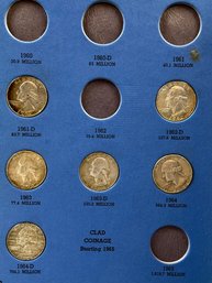 Washington Quarter Folder From 1960 With 12 Quarters